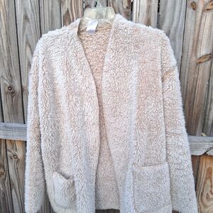 Cozy Fuzzy Open Front Cardigan